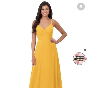 Azazie Lennon in Marigold Size A2